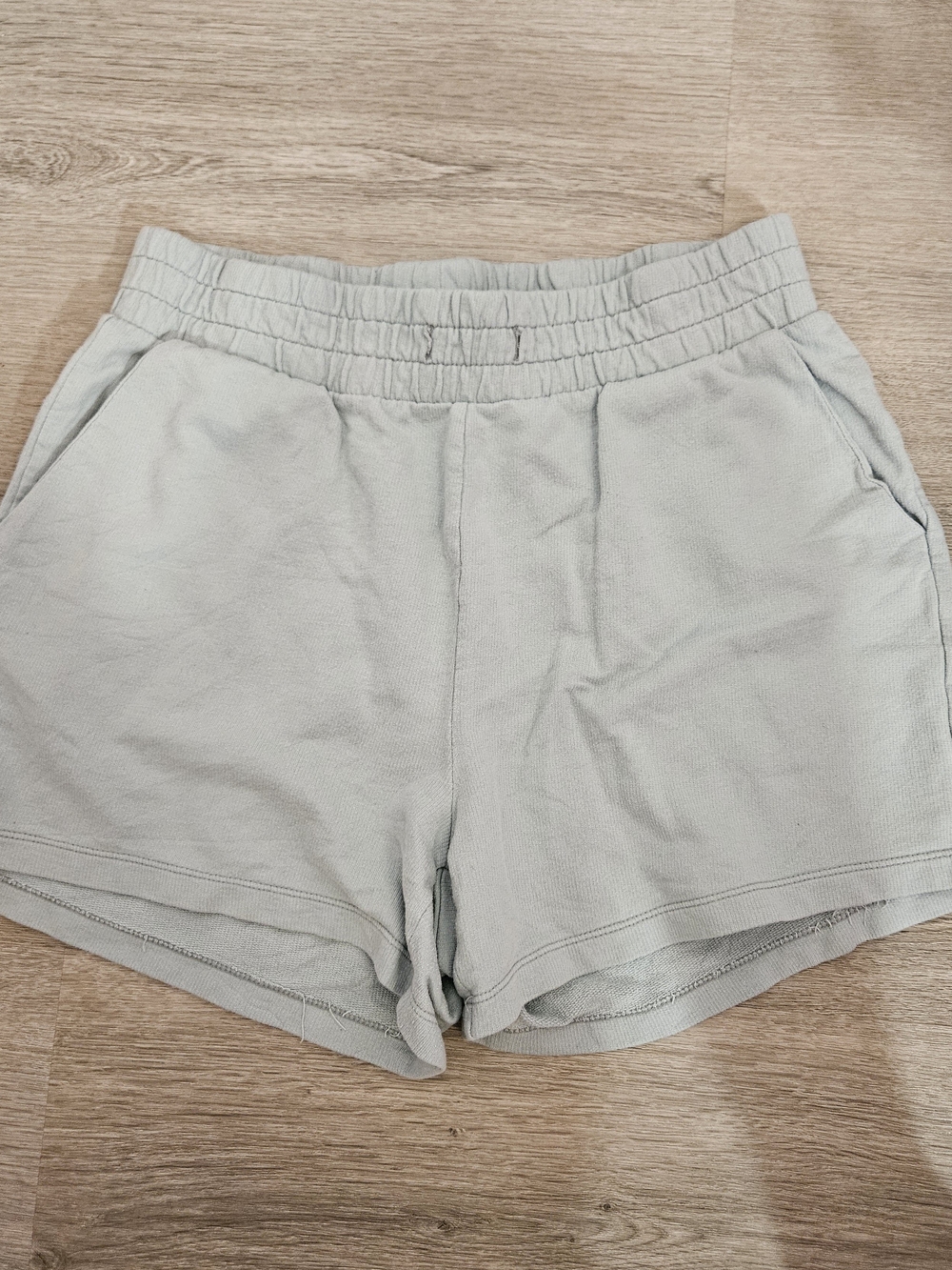 Zenana Outfitters Elastic-Waist Sage Green Athletic Shorts